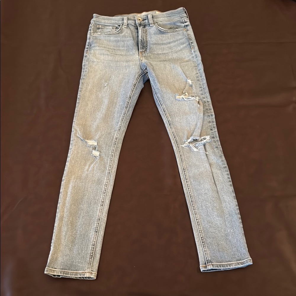 rag & bone High Rise Blue Distressed Jeans